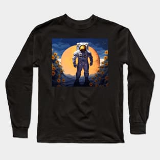 Astronaut Sunflower road Long Sleeve T-Shirt